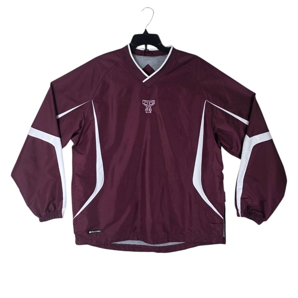 Holloway Texas A&M Windbreaker Jacket Mens M Pullover Maroon White Lined